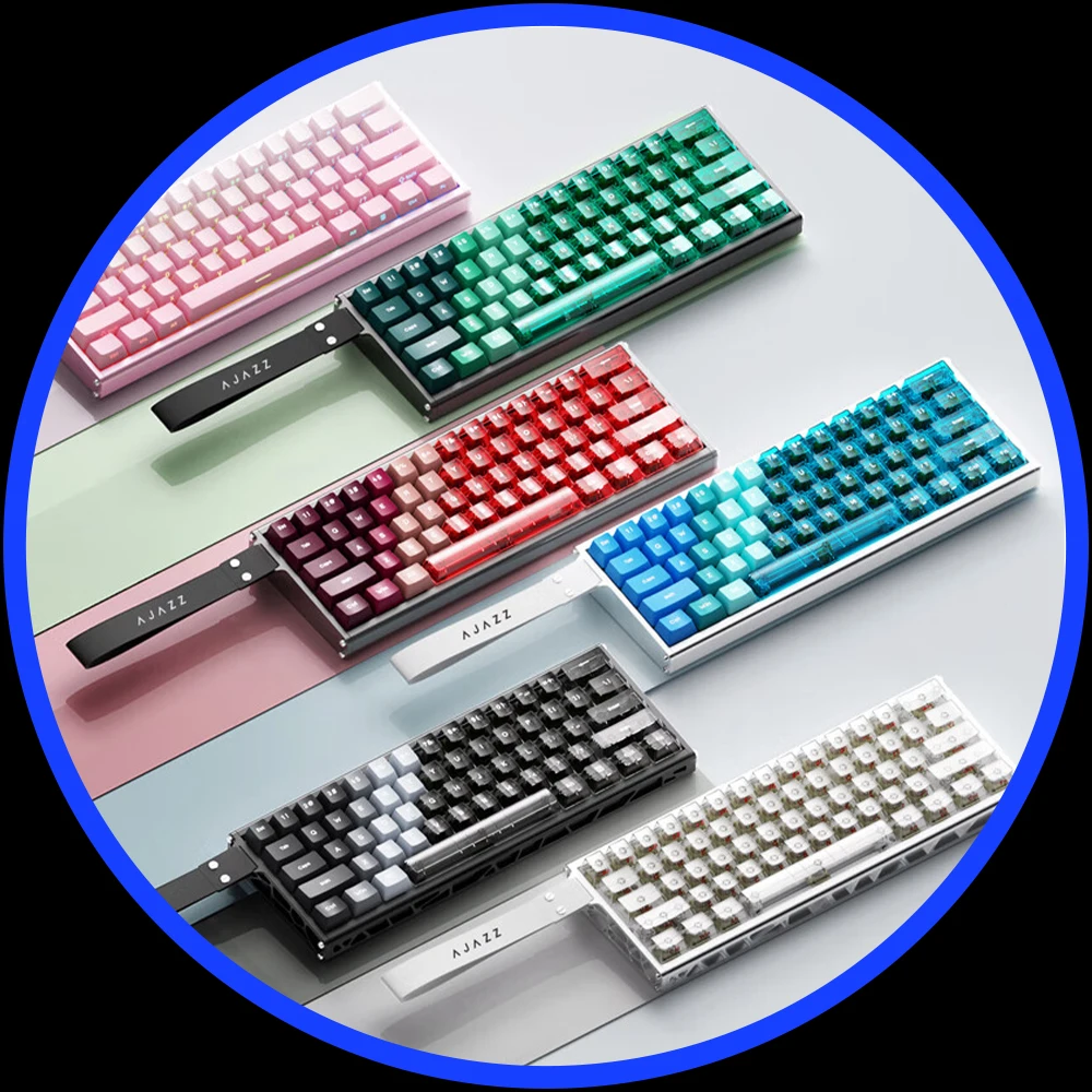 

Ajazz Alux60 Механическая клавиатура с магнитным переключателем Проводная игровая клавиатура 8000 Гц RT0,01 мм Клавиатура из алюминиевого сплава FPS Подарки для геймеров