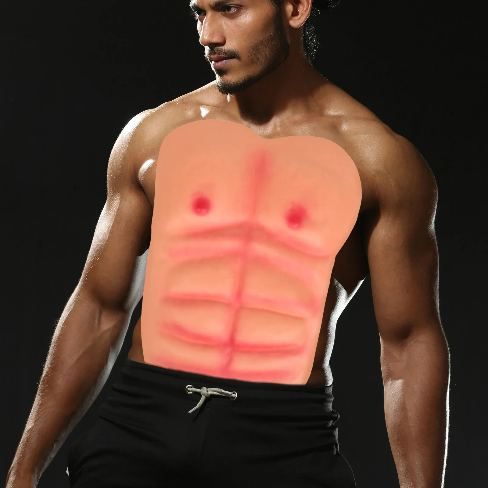 Realistico artificiale finto petto muscolo pelle uomo cosplay prop schiuma muscolare costume festa di Halloween travestimento falso