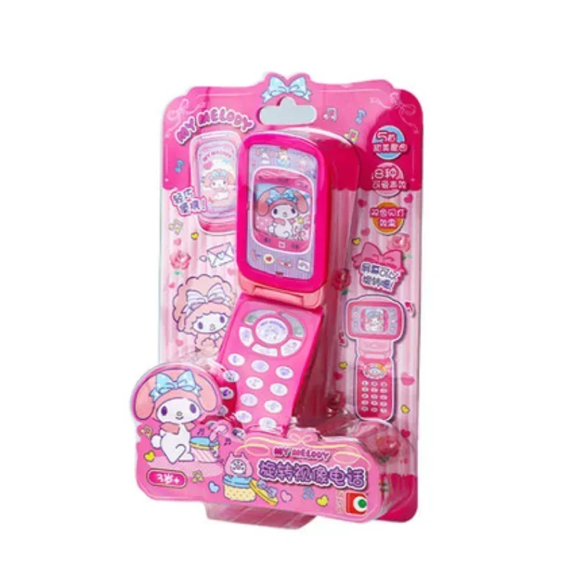 Sanrios Anime Kawaii moja melodia telefon do zabawy kreskówka Hellokittys wielofunkcyjny zabawka symulacyjna telefon komórkowy prezent urodzinowy