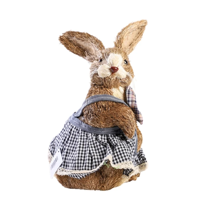 

Straw Rabbits Decorations Easter Party Gift Garden Wedding Ornament Drop shipping