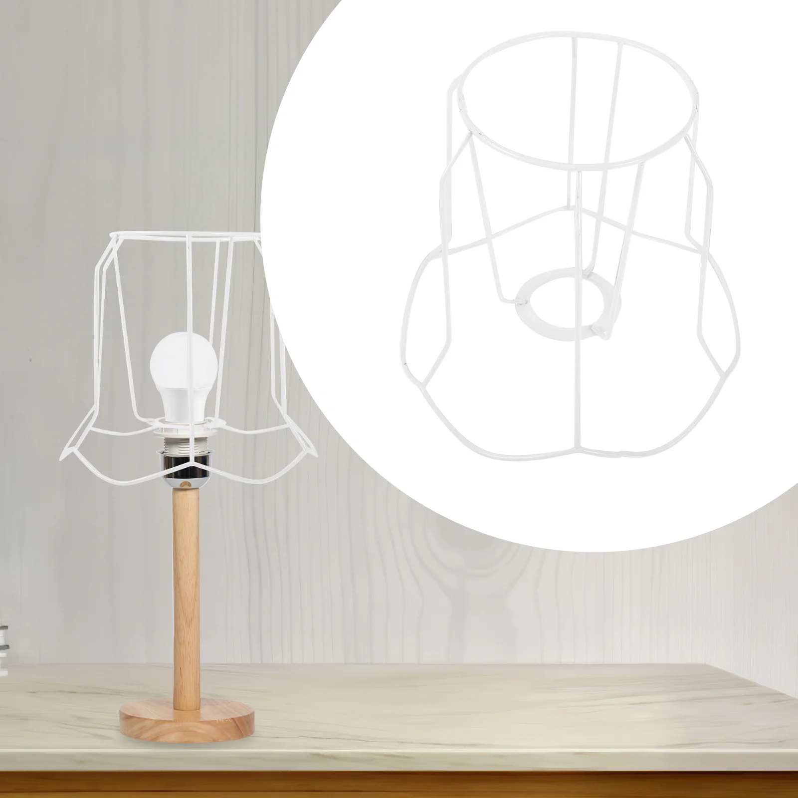 

DIY Iron Lampshade Frame Sturdy Metal Lamp Shade Holder for Table Desk Lamp Decoration Lighting Accessory Lampshade Frame