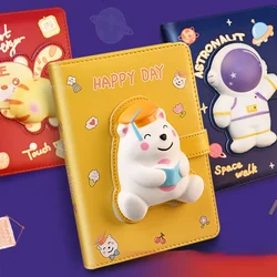 Cute A6 Notebook Writing Students Girls Travel Journal Planner Dairy Weekly Monthly Note Book Stress Reliever Toys Gifts