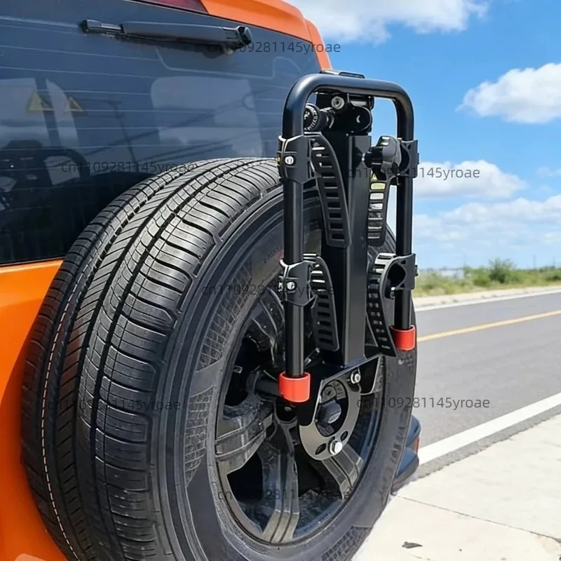 Suitable for Tanks 300/400/500 Foldable Car Spare Tire Bike Rack Durable Cars Mounted Bicycle Rear Racks Automobiles Accessories