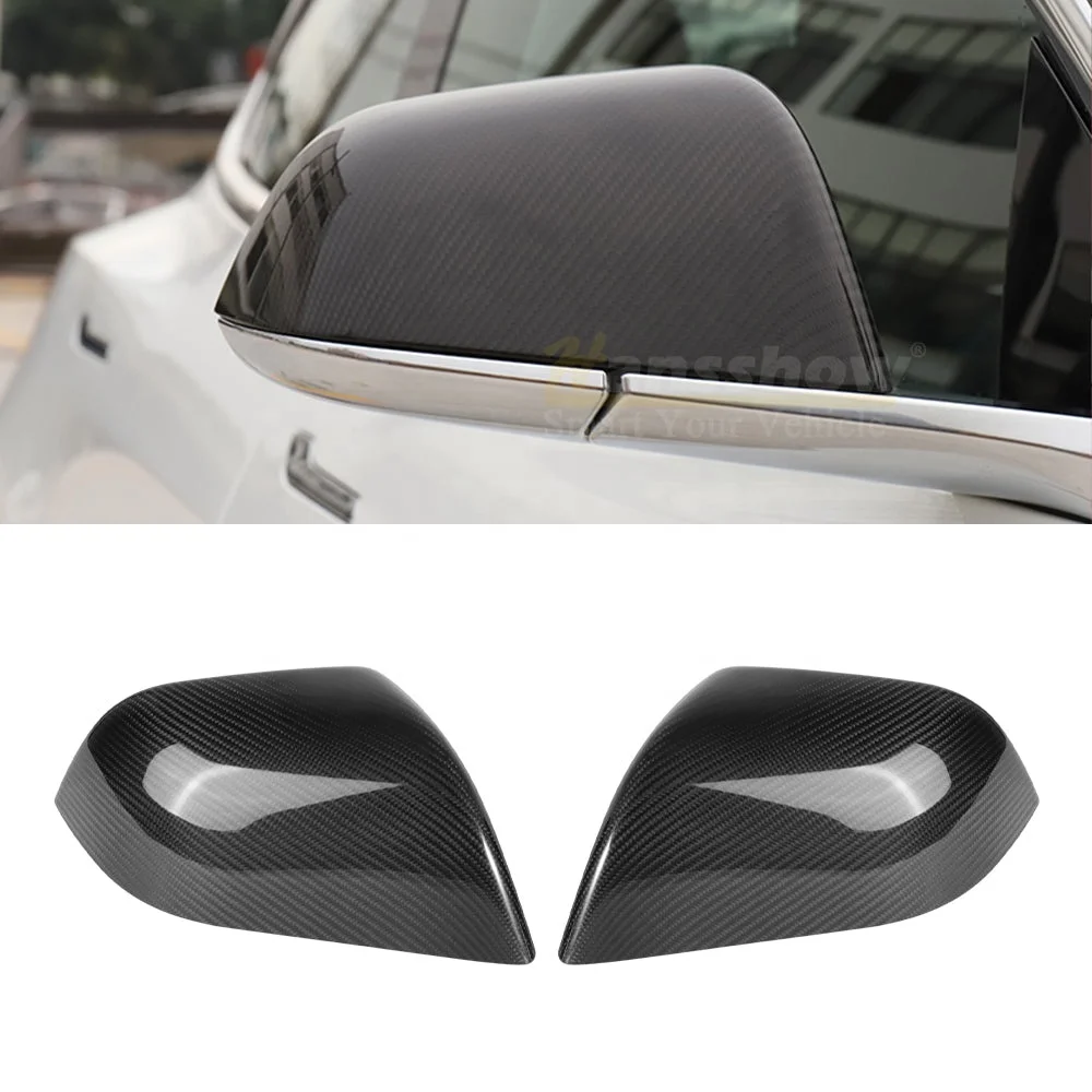 Model 3 Y Autoclave Dry Carbon Fiber Rearview Side Mirror Cover For 2017-2023 Tesla Sideview Mirror Shell Replacement