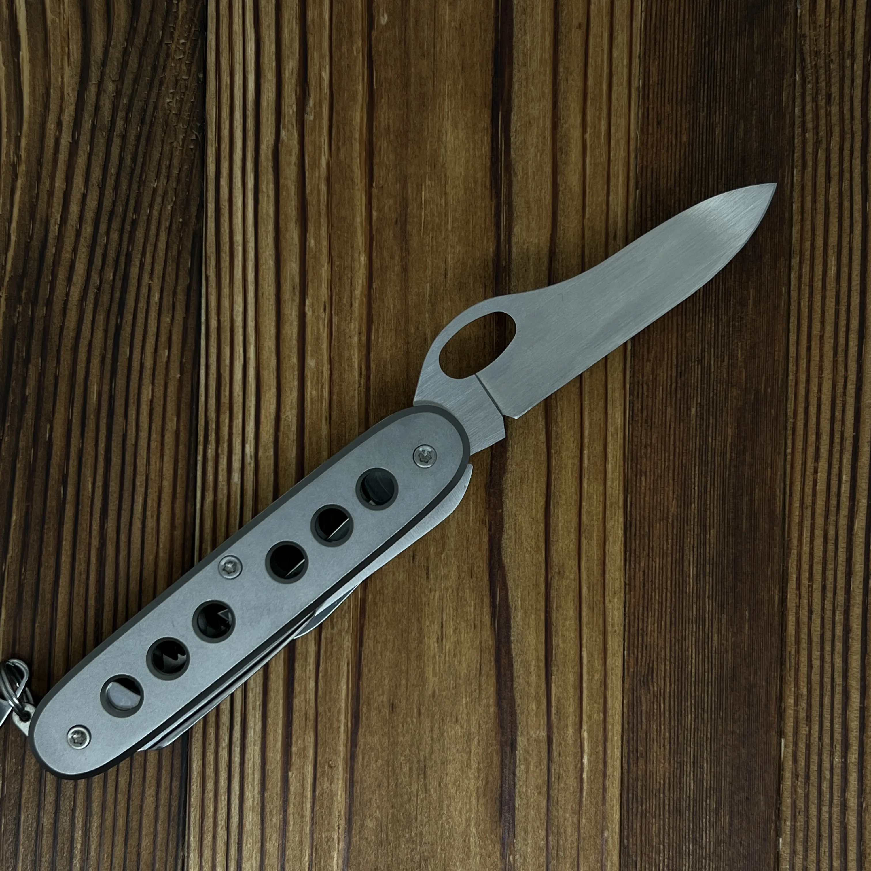 Like 111mm Original Sharp Damascus Powder Steel Or VG10 Steel Blade For 93mm Victorinox Swiss Army Knife SAK MOD Modification