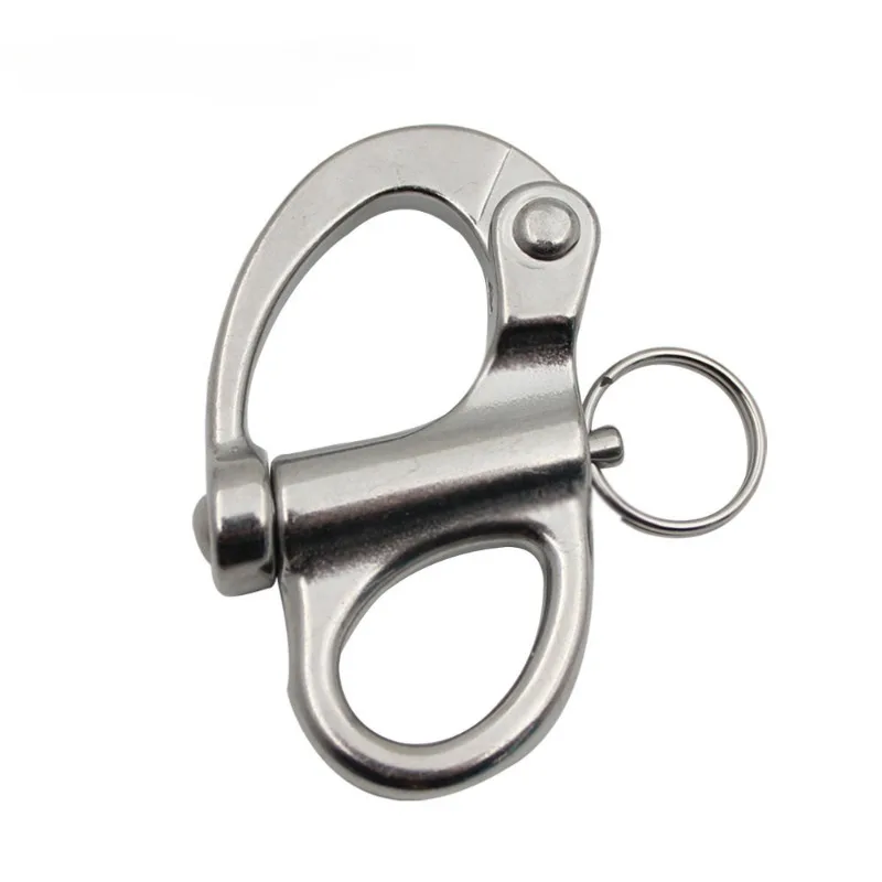 

1/4x Stainless Steel 316 Rigging Sailing Fixed Bail Snap Shackle Fixed Eye Snap Hook Sailboat Sailing Boat Yacht Outdoor Living