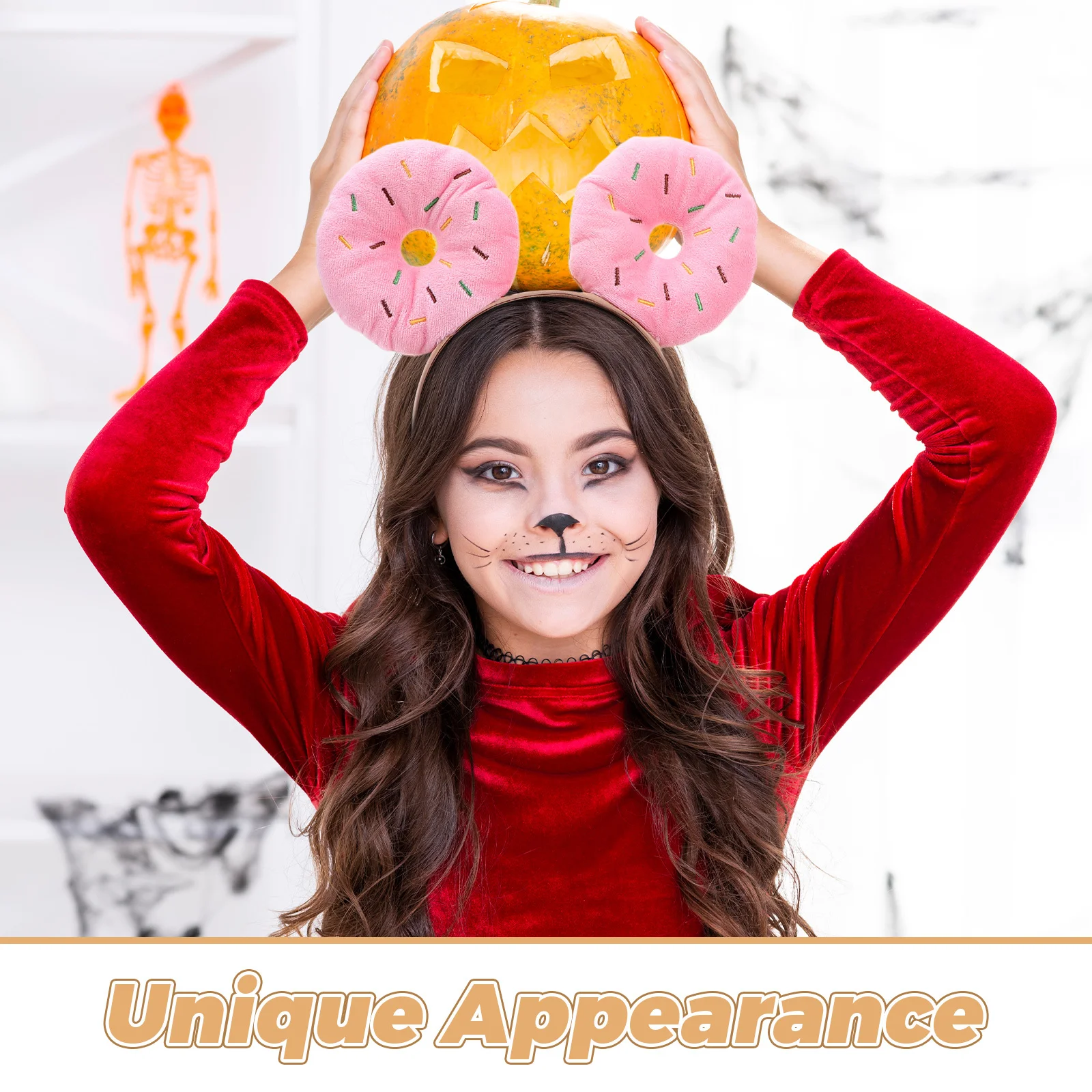 Donut-Stirnband, lustiges Donut-Festival-Haarband für Frauen, Party, Karneval, Maskerade, Make-up, Foto-Requisiten, Dessert-Themenhaar