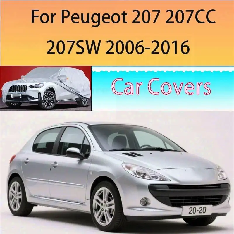 

Полностью водонепроницаемый пылезащитный внешний защитный козырек от солнца для Peugeot 207 207CC 207SW автомобильные чехлы