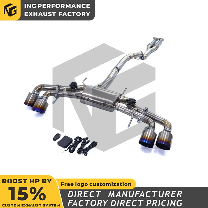 

ING Titanium primary color Catback Valve for Nissan GTR R35 3.8T Engine Muffler Auto Motor Exhaust Performance