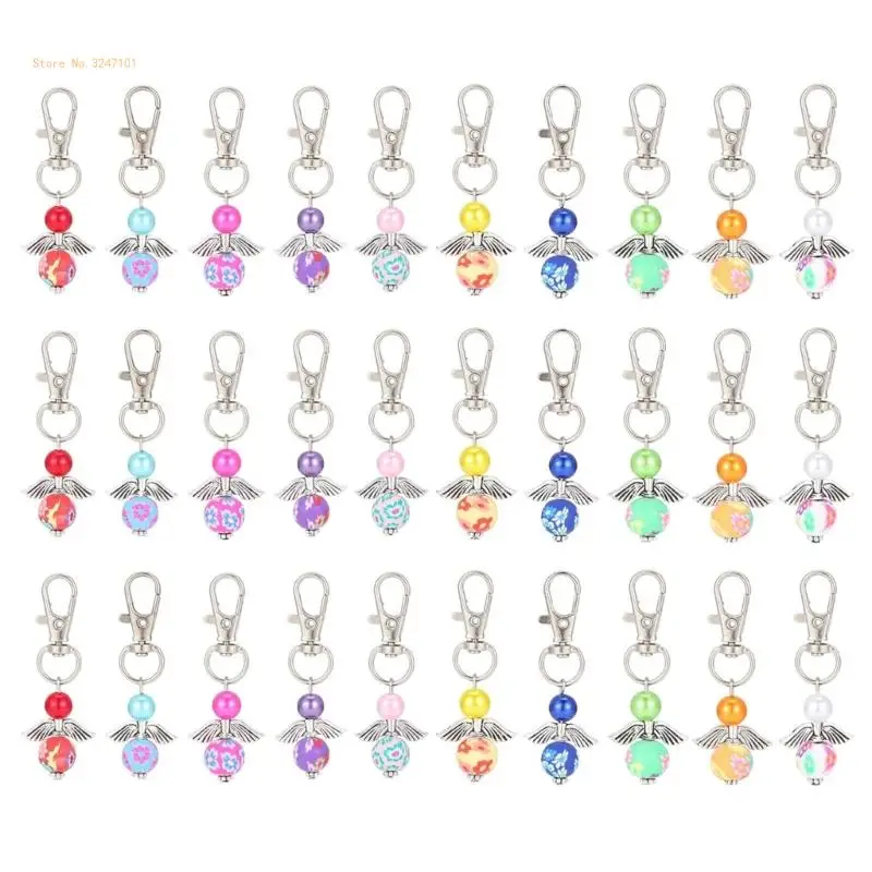 

30pcs Angel Keychain Decorative Charm Household Decoration Supplies for Wedding Holiday New Year Present Gift Dropship