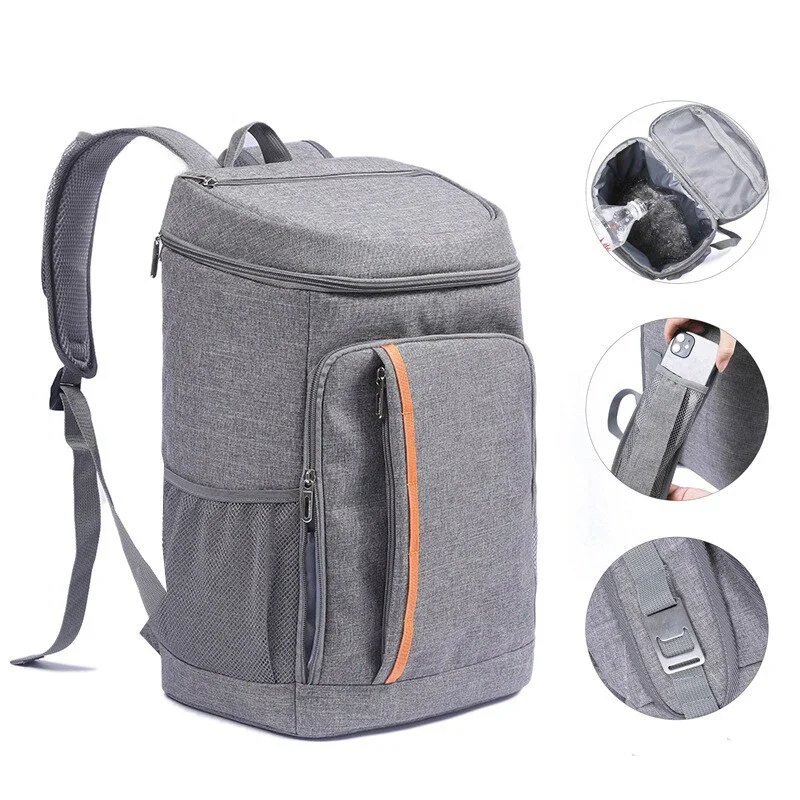 

1pc Shoulder Insulation Bag Multifunctional Outdoor Picnic Insulation Fresh-keeping Backpack Leak-proof Ice BagTravel Essentials