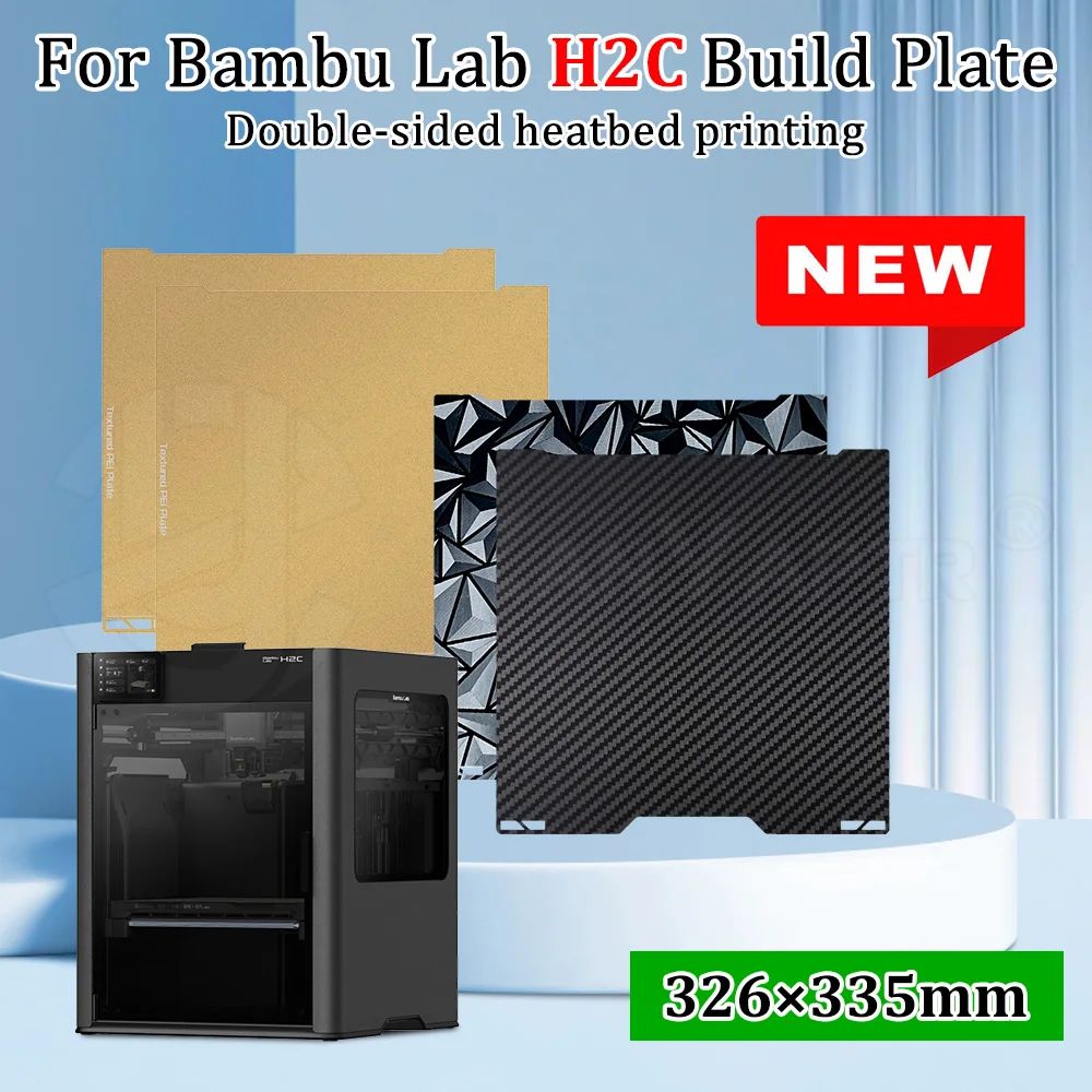 

Bambu Lab H2C 330x320mm Build Plate 3D Printer Replacement Parts High precision magnetic attachment Build Plate 3D Printer Parts