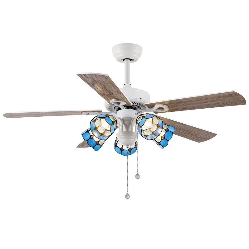 

Nordic restaurant fan light modern simple living room ceiling fan light bedroom silent electric fan light household integrated c
