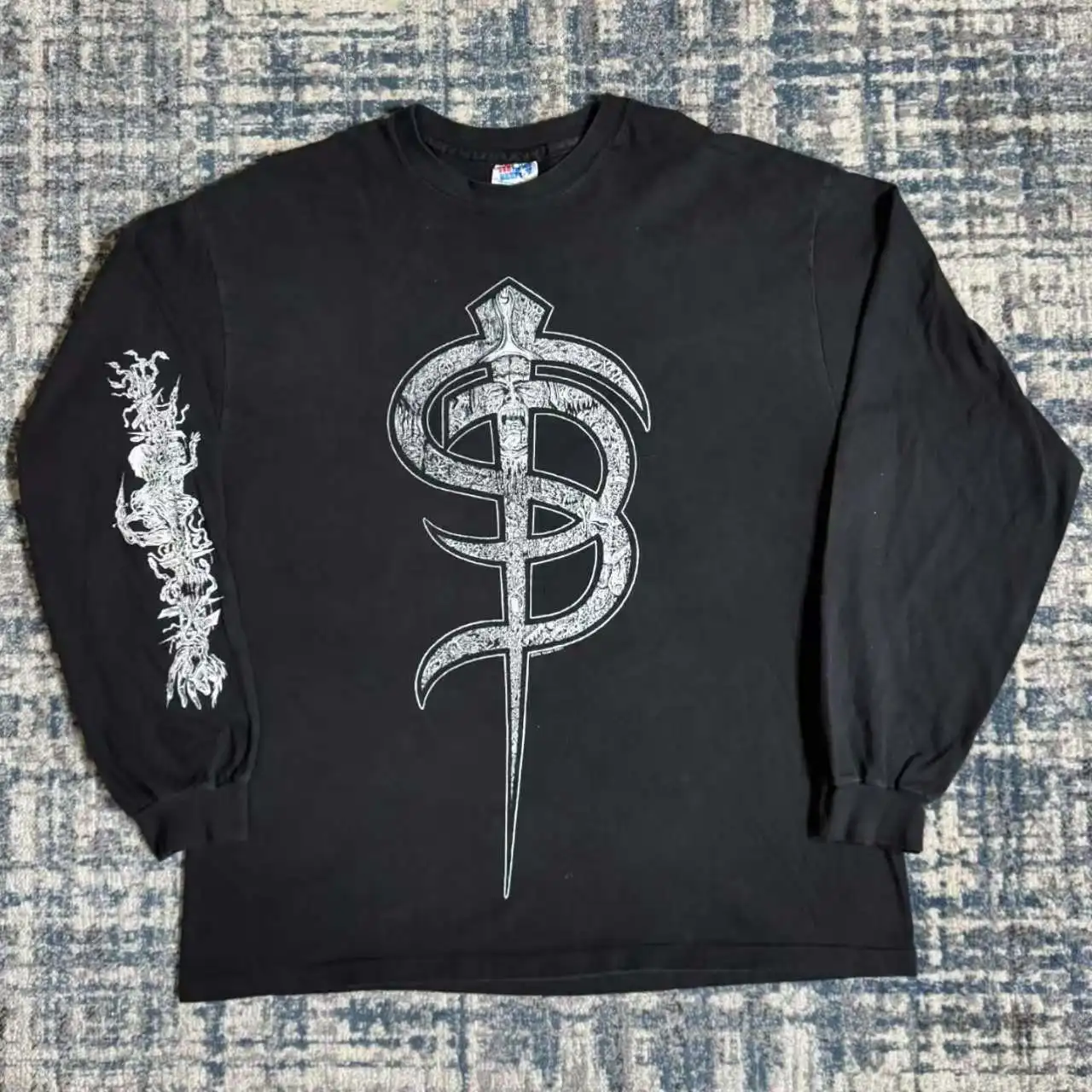 

Y2K Hip Hop Punk Harajuku Graphic Long Sleeve T-Shirt Trendy Streetwear Casual Cotton round Neck Top for Men And Women