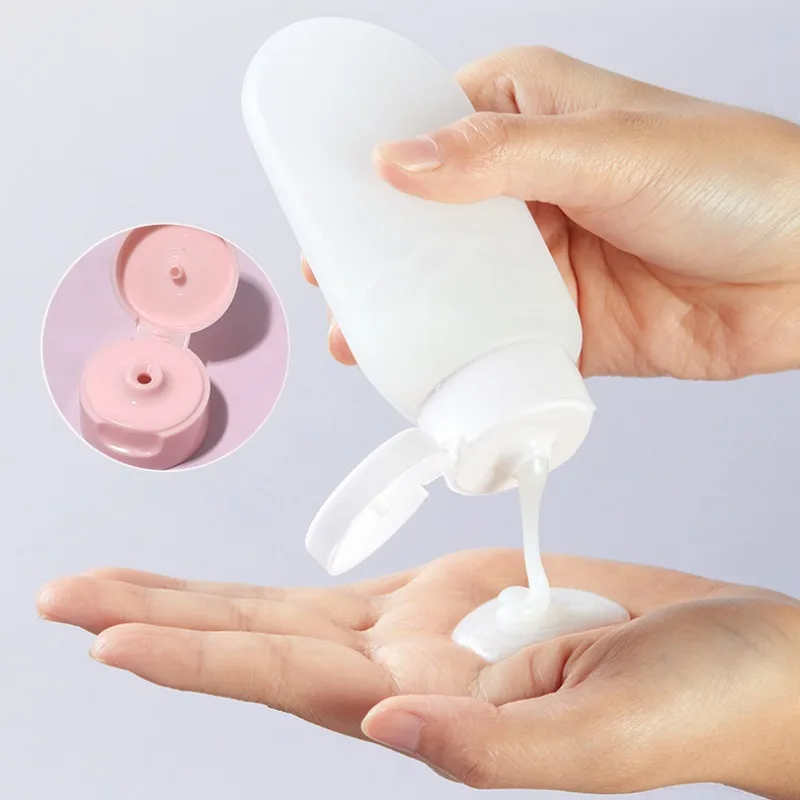 詰め替え可能なトラベルボトル,化粧品,ローション,トナー,シャンプー,クリームボトル,トイレタリー用の空の容器,1個,3個,4個,60ml