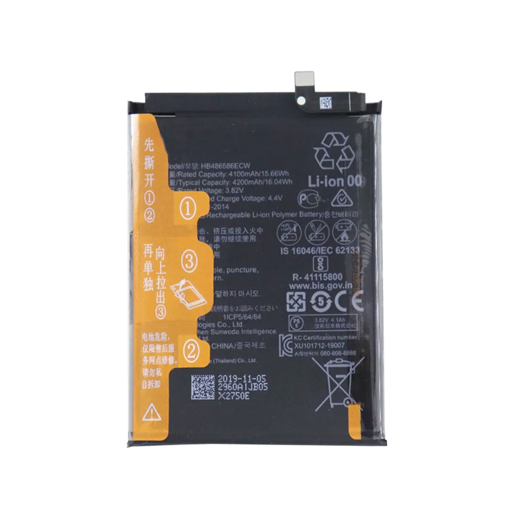 HB486586ECW 4200mAh Replacement Phone Battery for Huawei P40 Lite Mate 30/Pro Nova 6 SE Honor VIew 30 V30 Phone Batteries