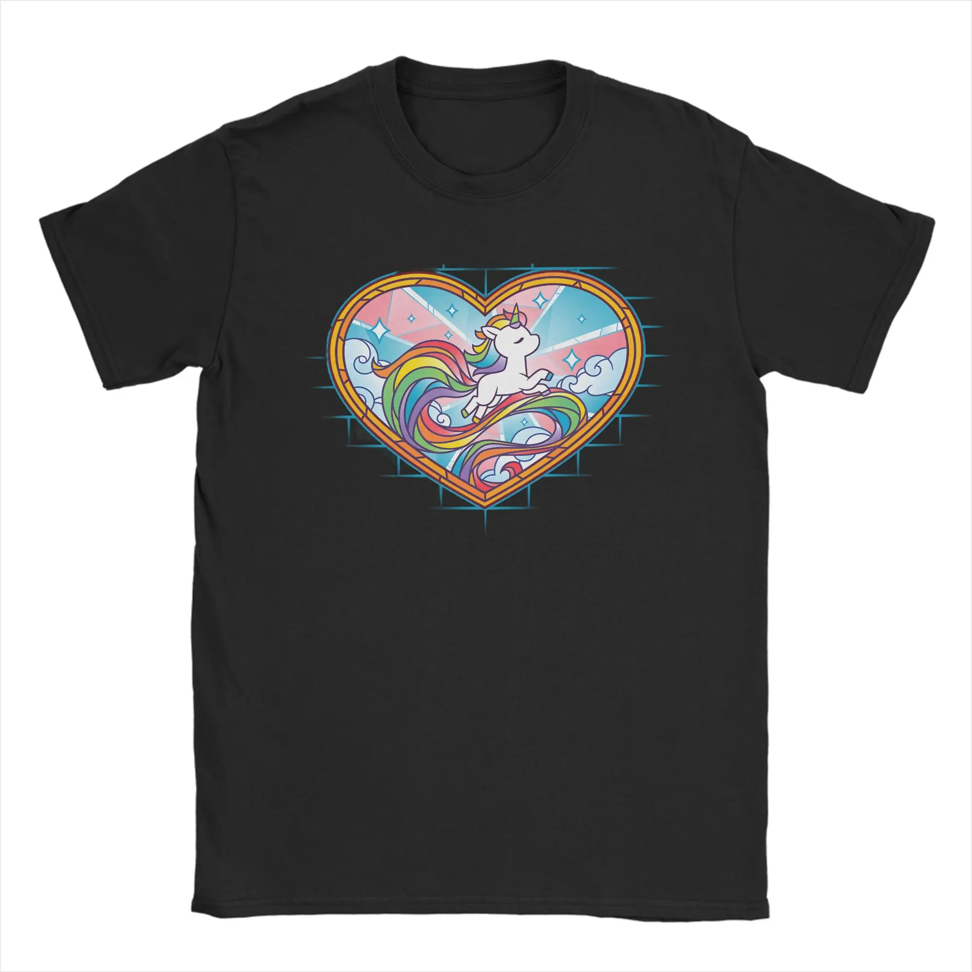 Riding Unicorn T-Shirt Summer  Cotton T Shirts For Men Casual Tshirt Short-Sleeve Streetwear Top Tees