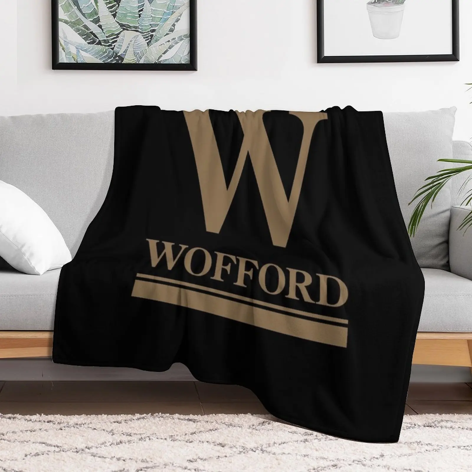 The Wofford wordmark Iconic Throw Blanket funny gift blankets ands Decorative Beds wednesday Blankets