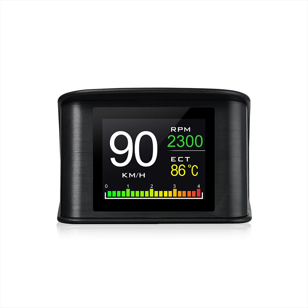 P10 OBD2 Slimme Meter Digitale Hud Head Up Display Voor Auto Snelheidsmeter Temperatuur Rpm Kilometerstand Guage Hud Obdii Auto Diagnostische tool