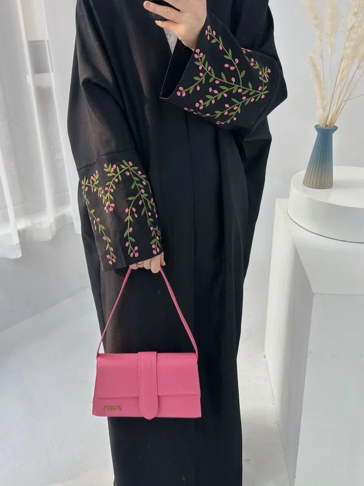 Eid Embroidery Abayas for Women Muslim Jalabiya Ramadan Robe Dress Morocco Caftan Party Long Dresses Vestidos Largo Cardigan