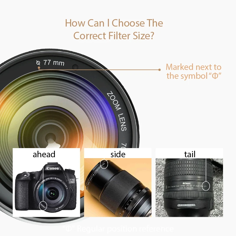 Lightdow White Soft Lens Filter 1/4 Fit Filter Size 49 52 55 58 62 67 72 77 82 mm for Camera Canon Nikon Sony Fuji Camera Lens