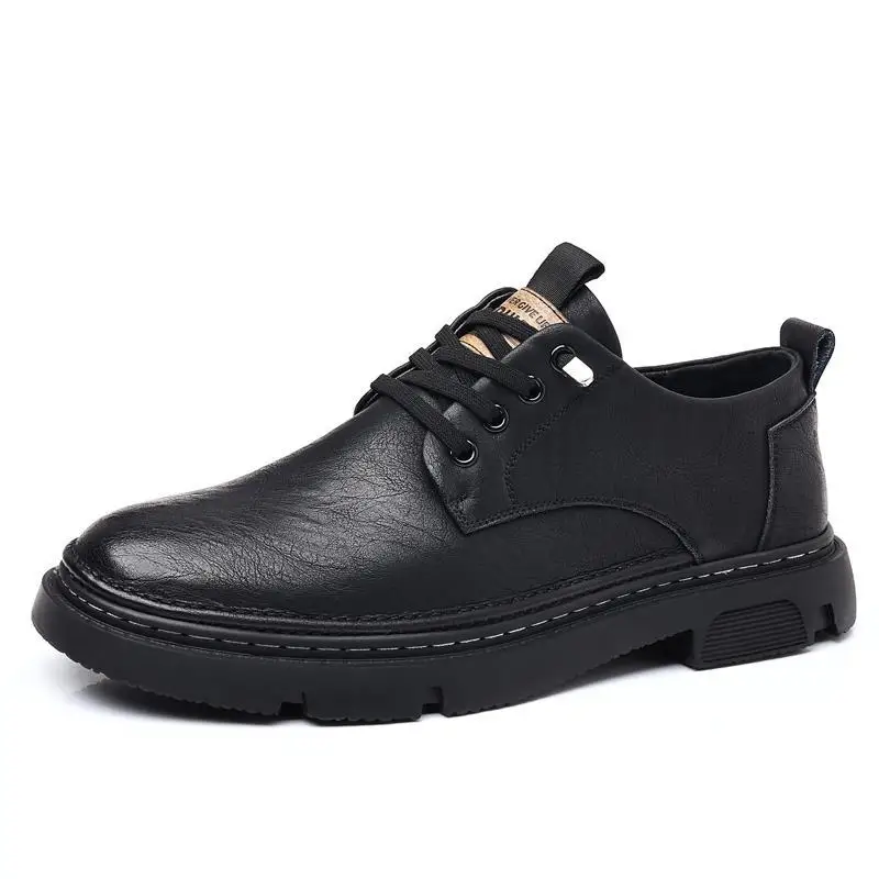 Black Leather Shoes Men's Business Dress Casual Business Men's Small Leather Shoes Men's Casual Wedding Business