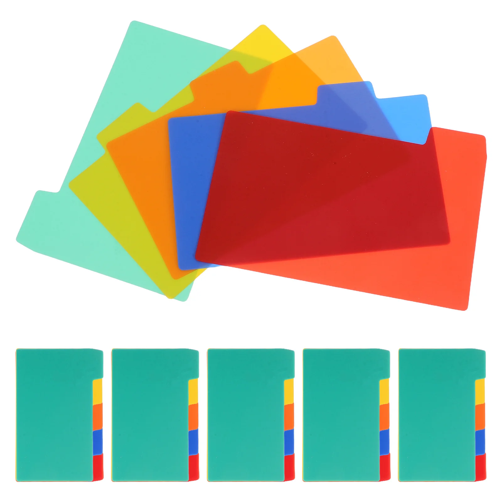 

1Set Colorful Index Dividers Sturdy Construction Easy Categorization for Recipes Cds Office Use Colored Index Cards