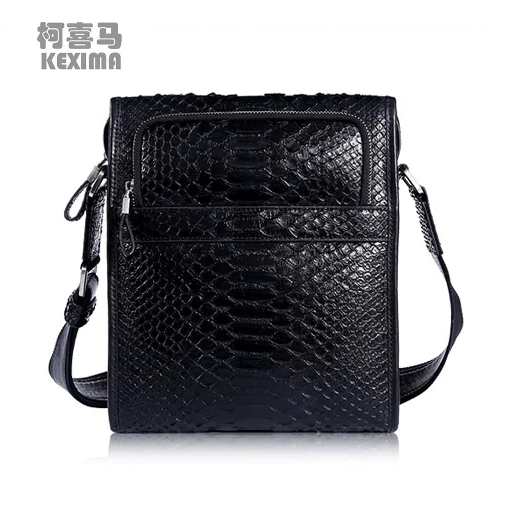 

keximayuanyuan import Python skin Men snake bags single shoulder bag Leisure and male Business bag male snake shoulder bag