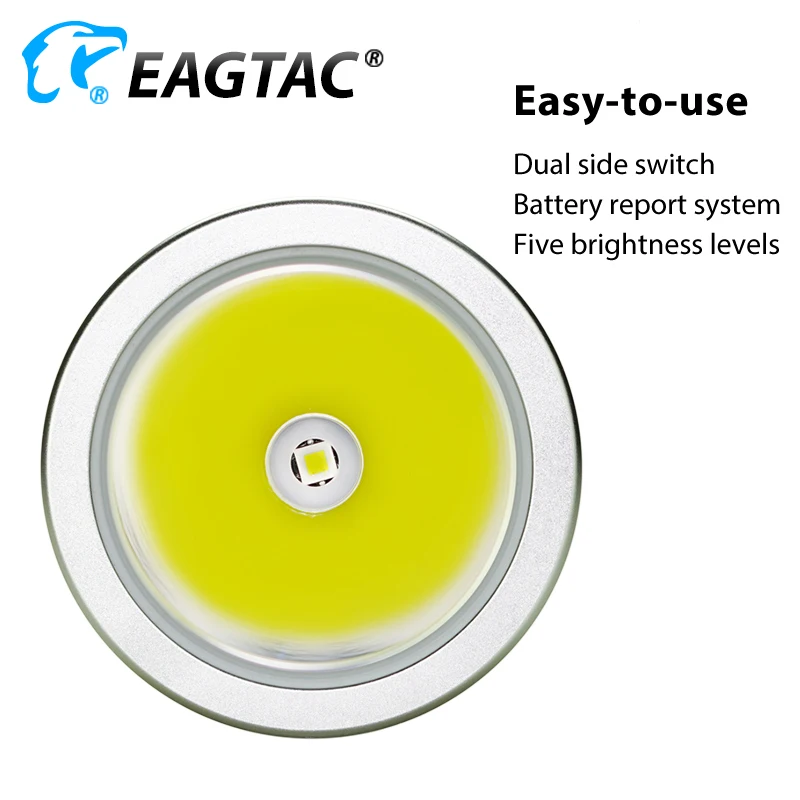 EAGTAC SX30L2-DR بقعة الناشر مصباح ليد جيب 2640 لومينز المزدوج التبديل واجب الشعلة التكتيكية القابلة لإعادة الشحن ضوء براءة اختراع التصميم