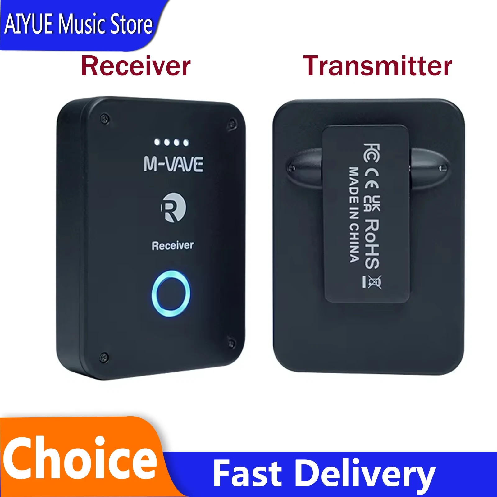 

Беспроводные наушники-мониторы M-VAVE WP-9 2.4G с перезаряжаемым передатчиком и приемником, поддержкой регулировки громкости, функцией отключения звука (моно/стерео)