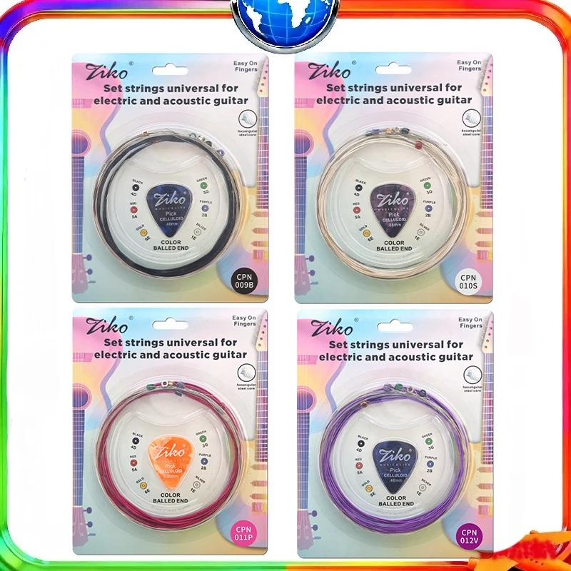 Set di corde per chitarra in lega universale ZIKO per chitarra acustica ed elettrica Parti e accessori per chitarra durevoli