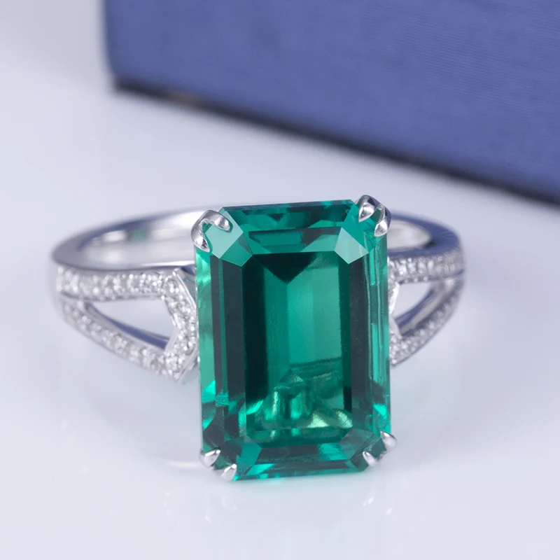 

Ruif High Customization 9k 10k 14k 18k Lab Emerald Rings for Women Classical Design Fine Jewelry MSR-615