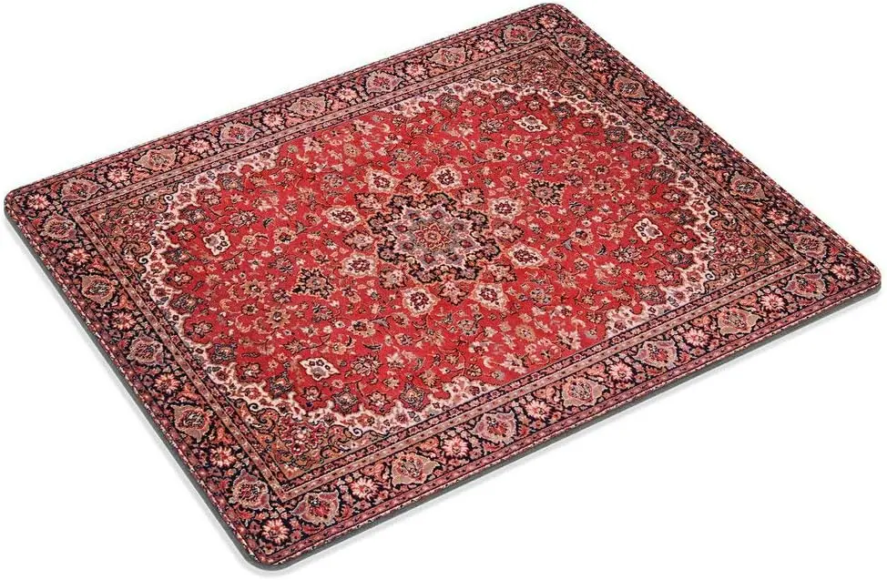 Small Mouse Pad Vintage Oriental Persian Floral Rug Rubber Mice Pads Rectangular Office Decoration Carpet Computer Accessories