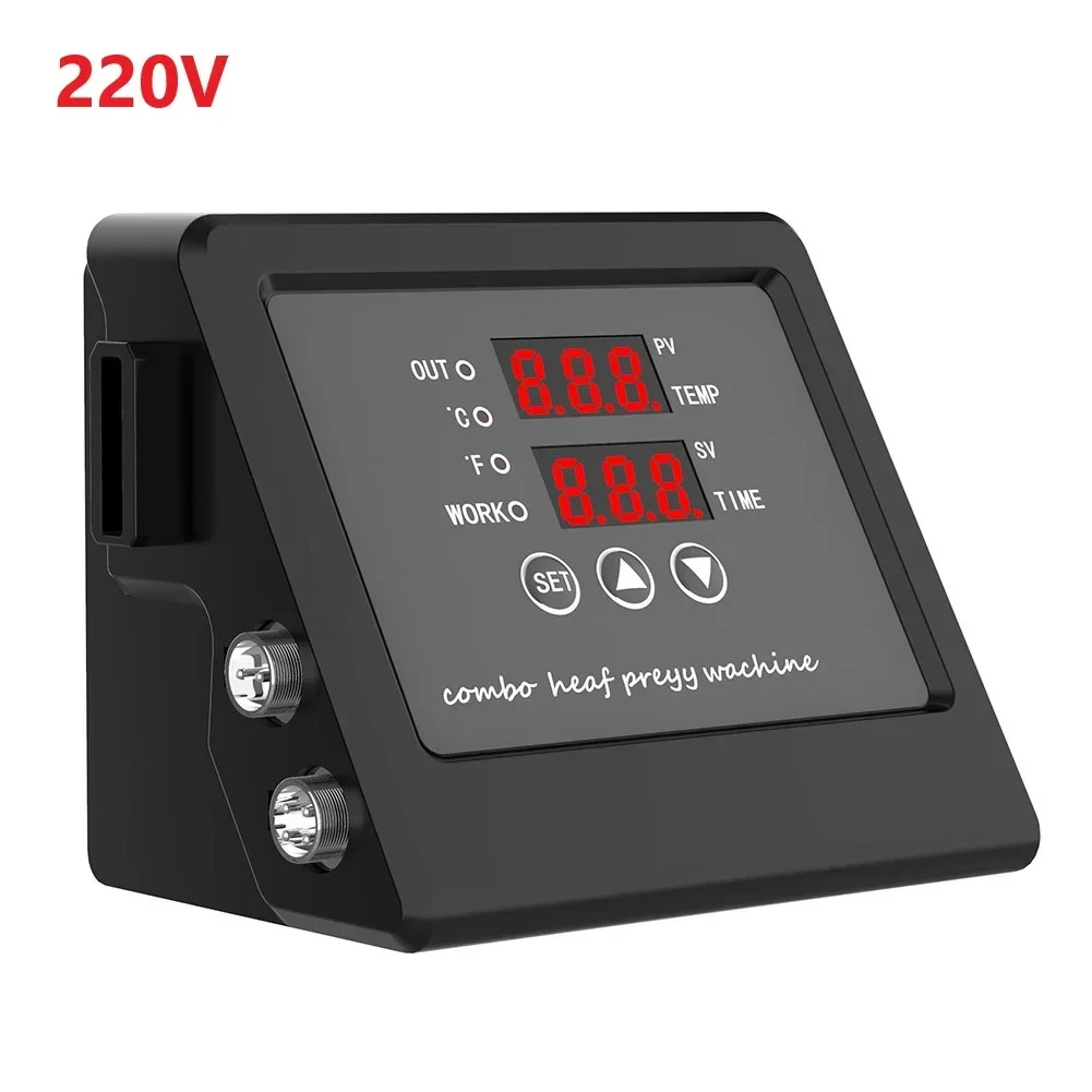 Isı Basın İçin Dijital LED Kontrol Cihazı Çok Fonksiyonlu Isı Basın Kontrol Kutusu 110V/220V Genel K-tipi Termokupl Makineleri için