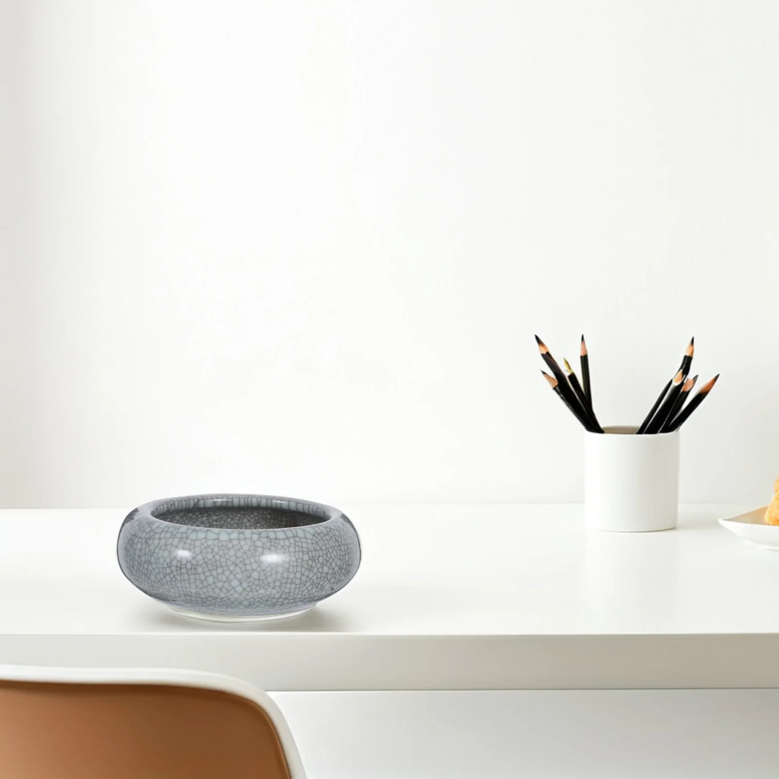 طبق حبر سيراميك كوب غسيل فرشاة مصنوع يدويًا ممتاز للخط سومي لوحة حبر متعددة الوظائف