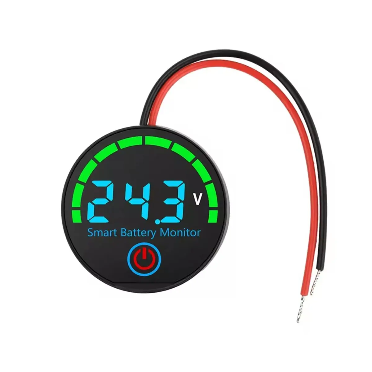 A64I LED Battery Level Indicator Digital Voltmeter 12V/24V/36V/48V Voltage Charge Tester Lithium Battery Capacity Board Blue