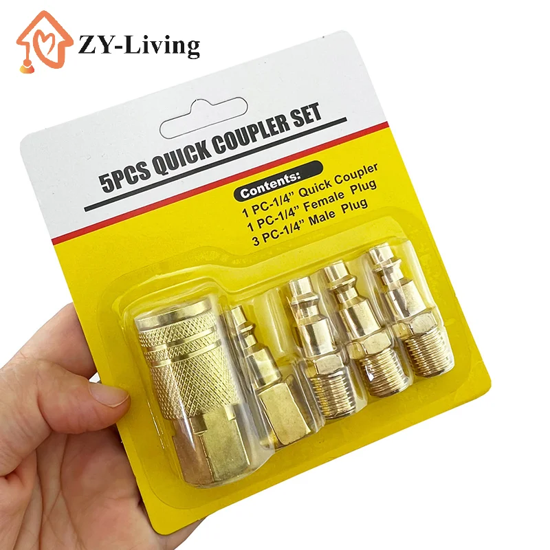 NPT Thread Pneumatic Quick Connector Rapiditie Set For Air Hose Fittings Coupling Compressor Accessories