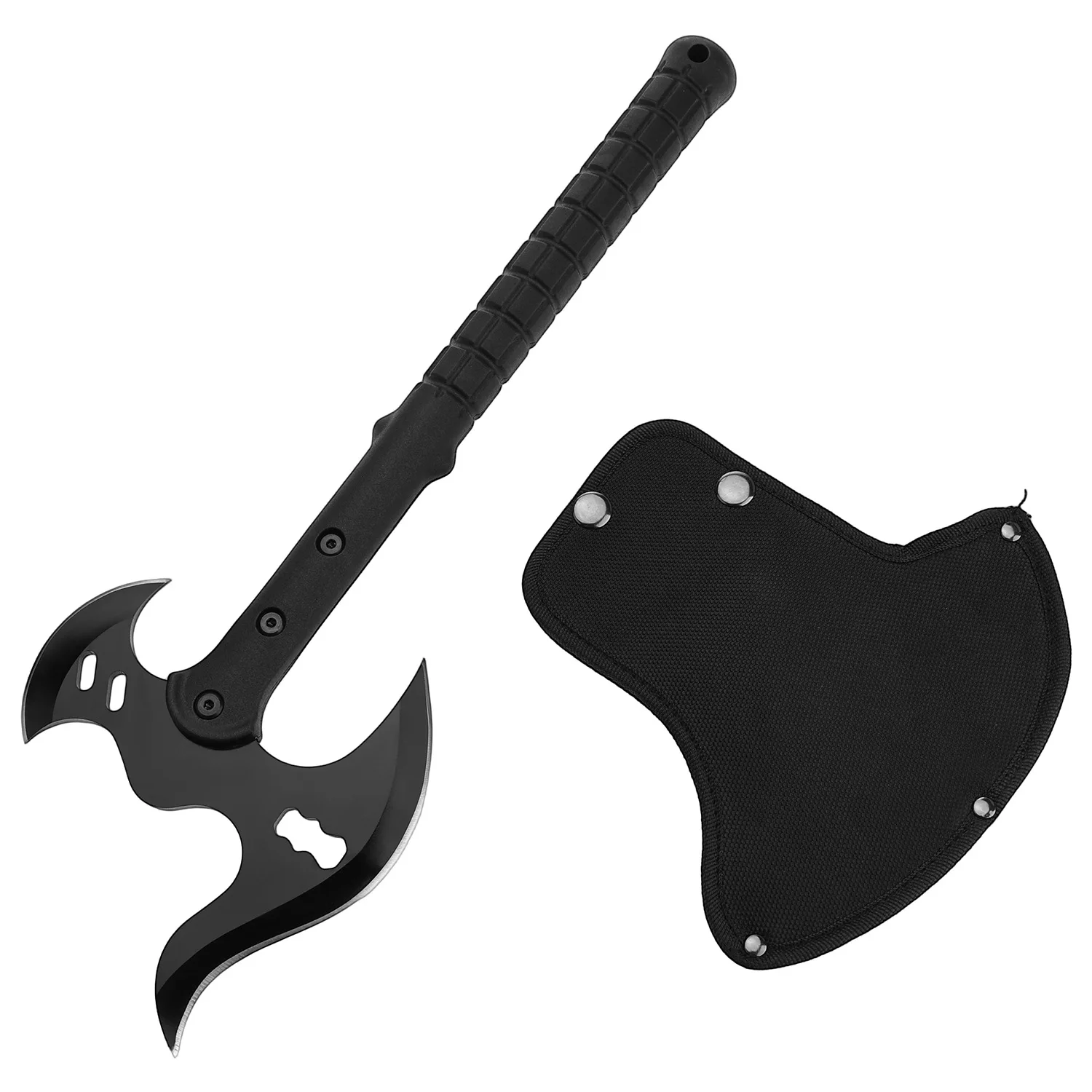 Outdoor Portable EDC Multifunctional Flame Shape Tactical Chopping Axe Camping Car Emergency Window Breaking Tool