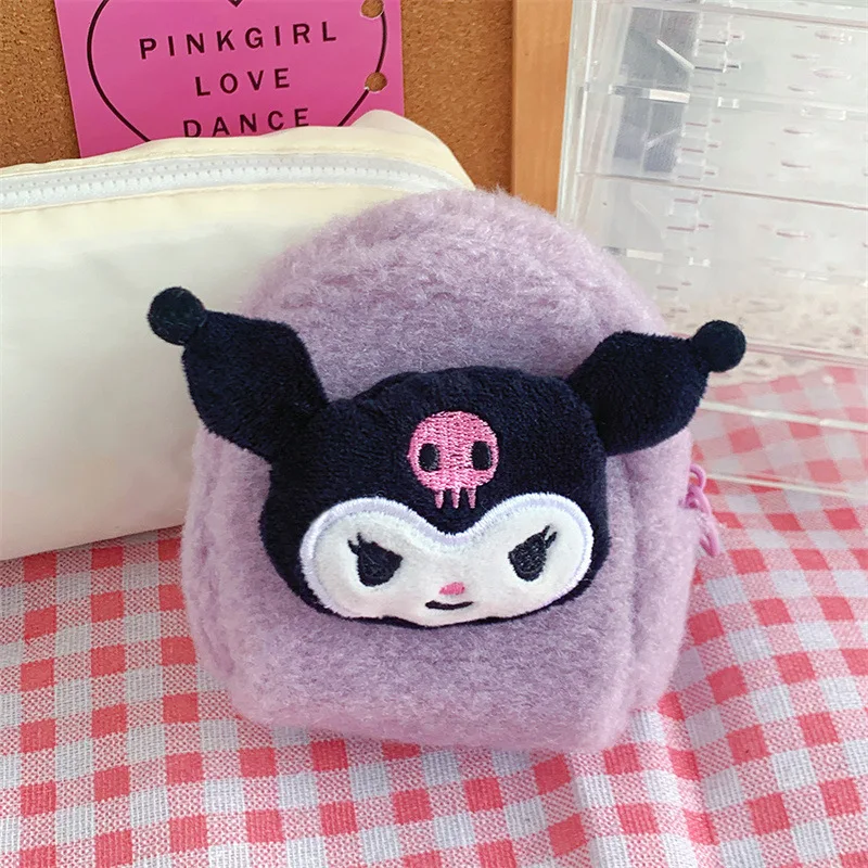 Cartoon Sanrio Hello Kitty Kuromi Melody Anime Peripheral Plush Toys Doll Cute Plush Coin Purse Keychain Creative Pendants Gifts