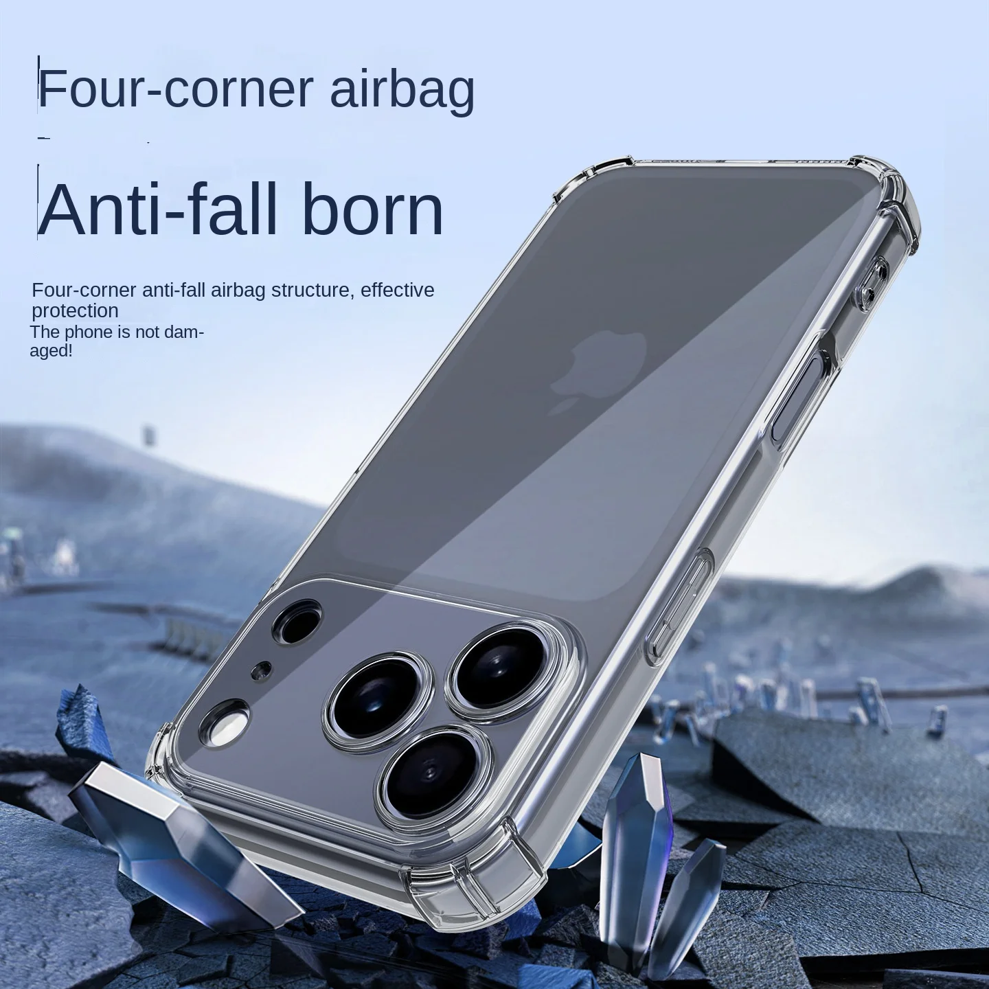 حافظة شفافة جديدة مضادة للسقوط بأربعة زوايا لهاتف آيفون 17 17 Air 17 Pro Max غطاء سيليكون شفاف مقاوم للصدمات لهاتف 17Pro Bumper Capa