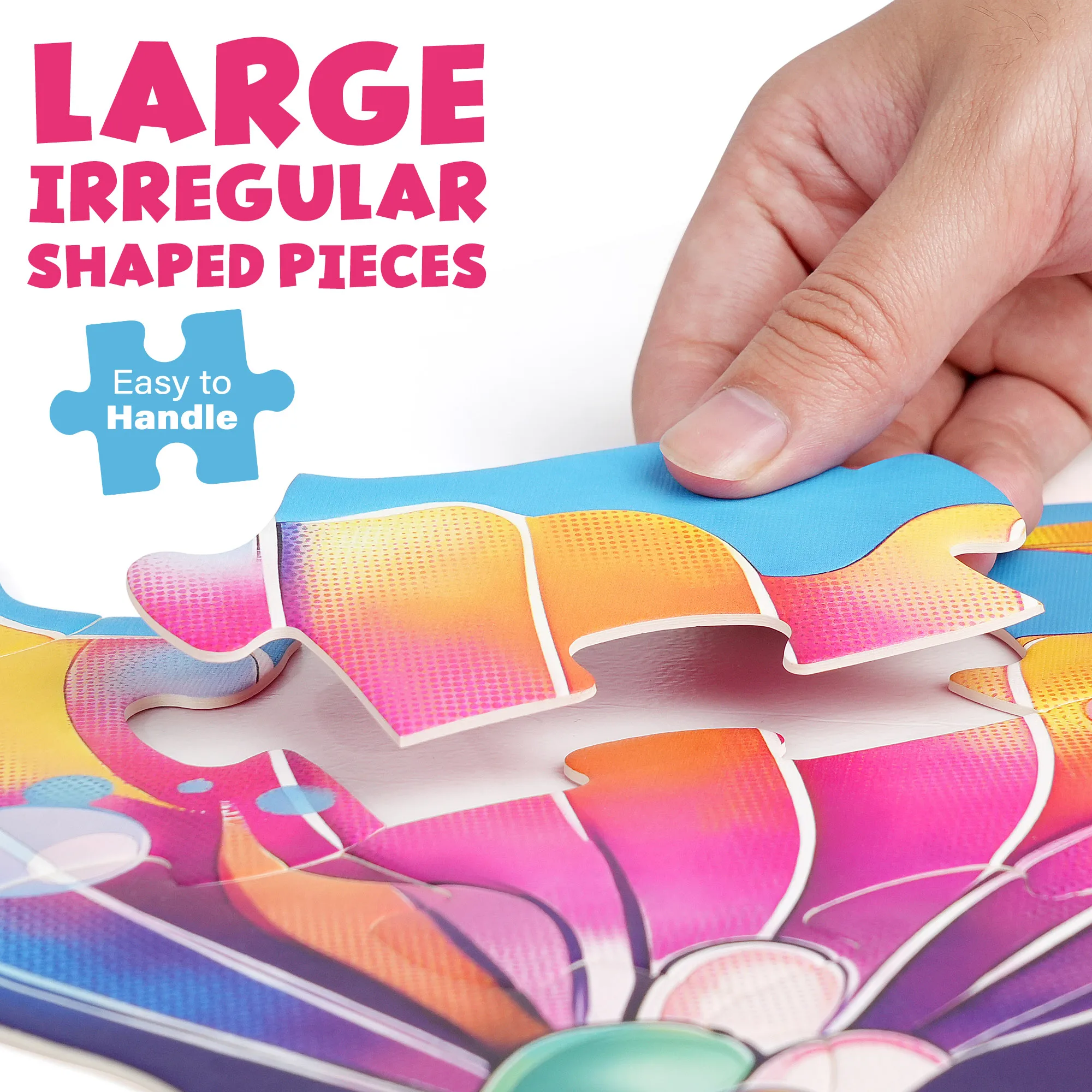 Bodenpuzzles für Kinder, Kleinkinder im Alter von 4–6 Jahren, 52-teiliges Meerjungfrauenpuzzle, Meerjungfrauenspielzeug, Weihnachtsgeburtstagsgeschenk für Mädchen und Jungen
