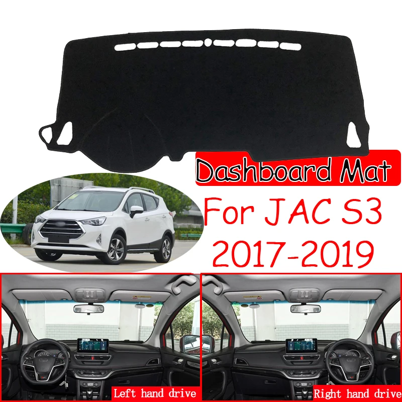 

Anti-Slip Mat Dashboard Cover Pad Sunshade Dashmat Protect Carpet Anti-UV Accessories for JAC S3 Heyue S30 DR4 2017 2018 2019