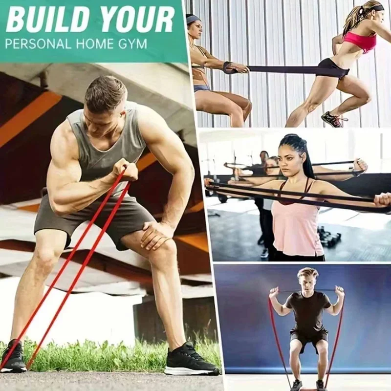 ヘビーデューティーレジスタンスバンドセット 5ループ ジムエ - Resistance Band Heavy のレビューと価格