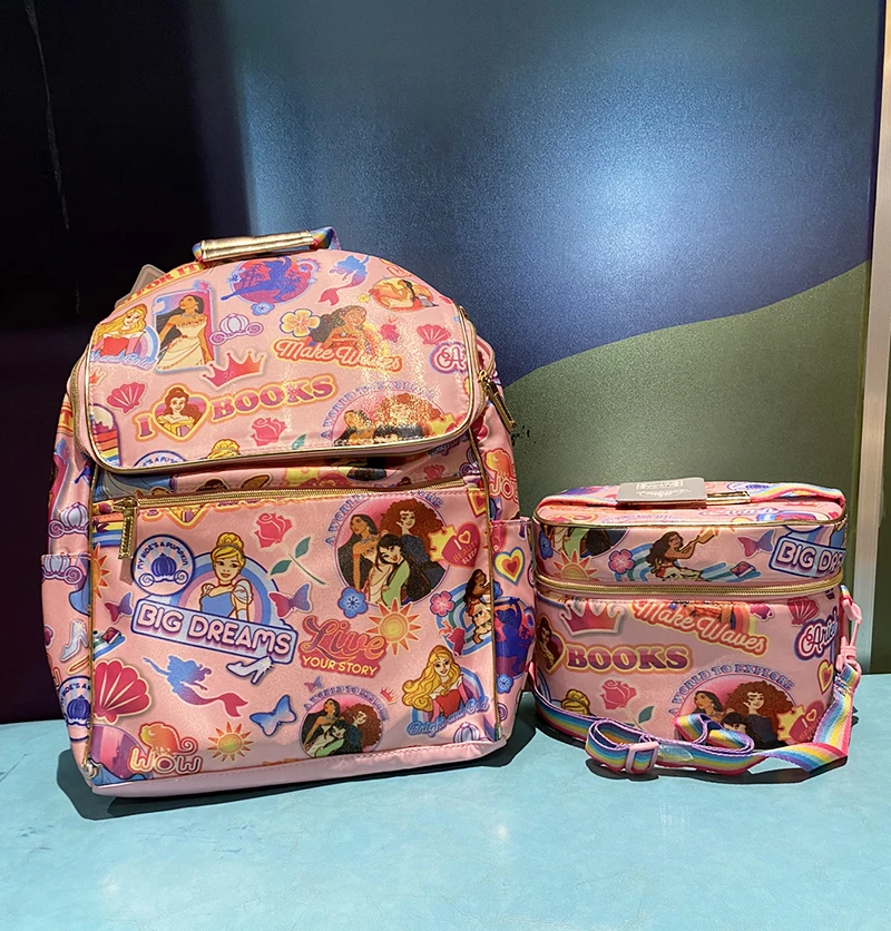 Disney Sirena Principessa Cenerentola Principessa Merida Collezione Ragazza Zaino Zaino da viaggio con cerniera Regalo di compleanno per bambina