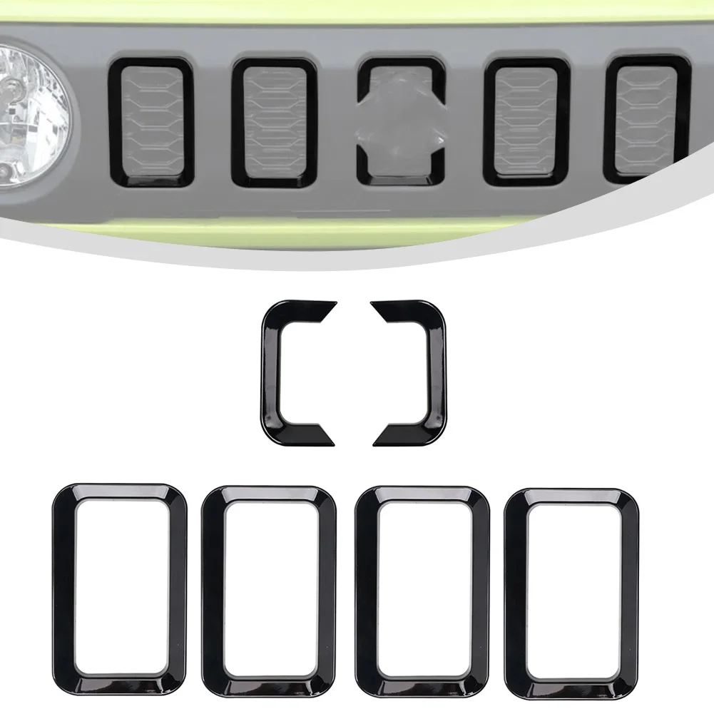 

Black Car Front Grill Ring Racing Grille Cover Trim For Suzuki JB64 JB74 2019-24 According To The Factory Specifications