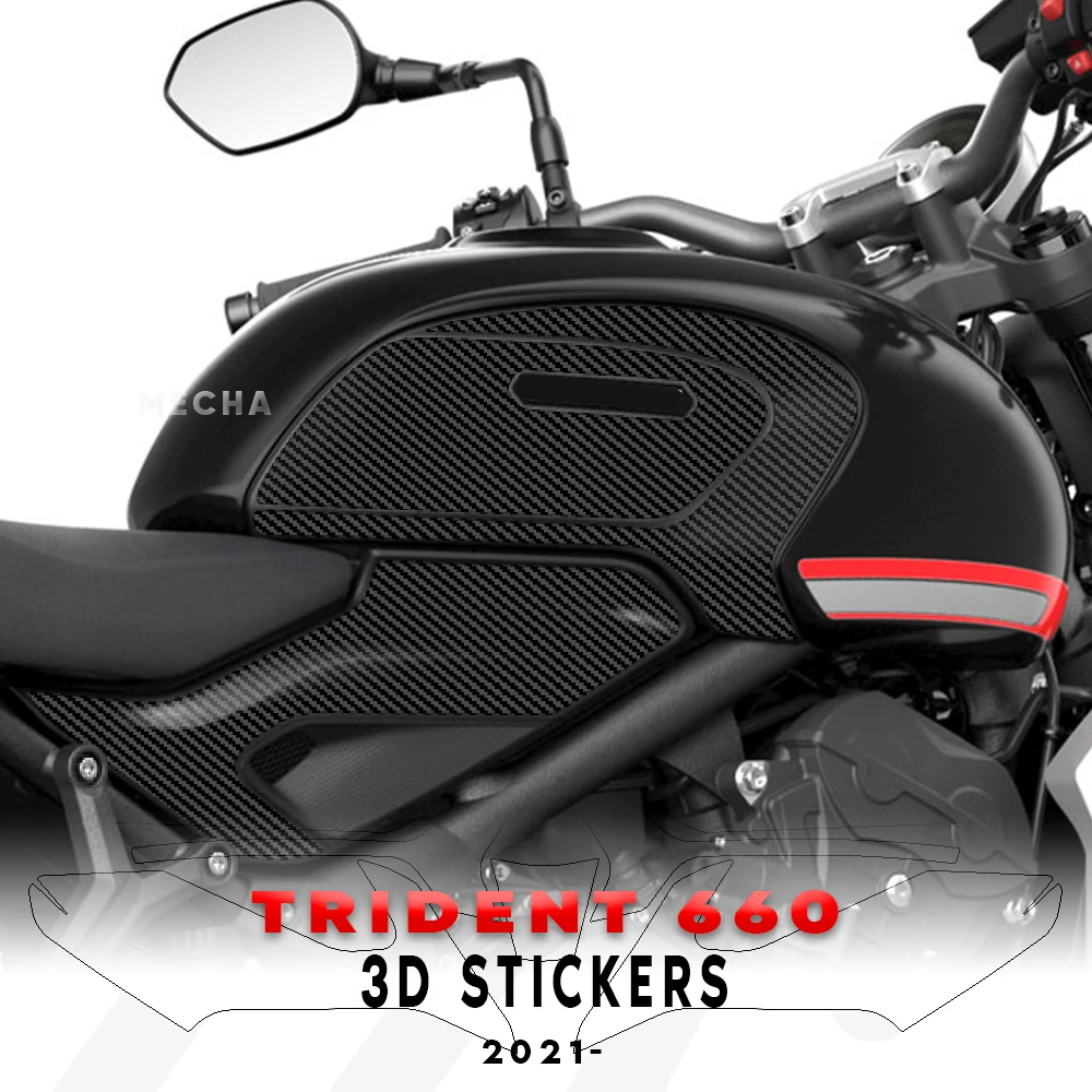 

Motorcycle Wind Deflector Stickers Gas Fuel Oil Kit Knee Decal Tank Pad Protection For Trident 660 Trident660 2021 -