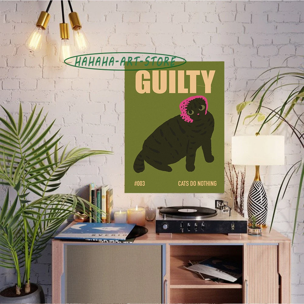 Cat Rule Toast Black Cat Poster Canvas Painting Cats Funny Kitchen Dining Room Wall Art Canvas Prints Wall Decor Aesthetic Decor
