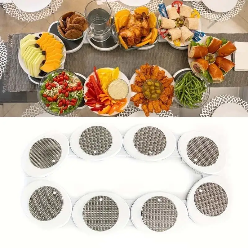 ثورة سوزان الكسولة - المجموعة الكاملة - رمادي غامق - أول قرص دوار كسول سوزان حاصل على براءة اختراع قابل للتوسيع للمستطيل