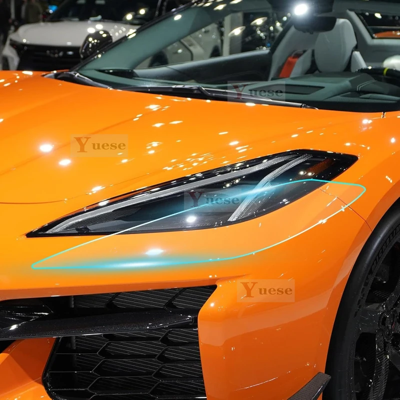 

Для Corvette C8 Coupe Z06 Self 2023-2024 Автомобильная зеркальная пленка для предотвращения столкновений, прозрачная защитная оригинальная наклейка из ТПУ