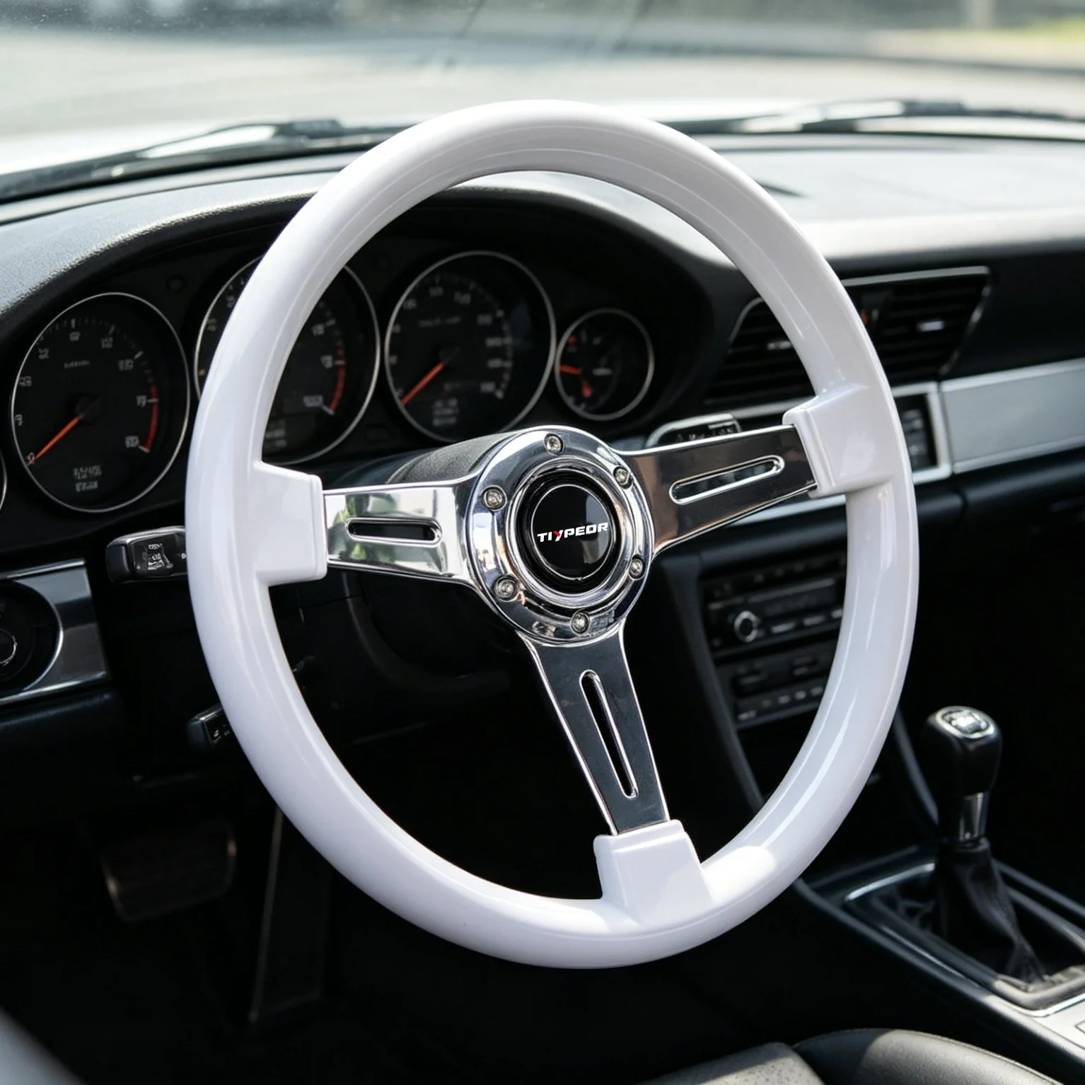 

TIYPEOR Retro Master 14 inch 350mm car Racing steering wheel for Sport sim
